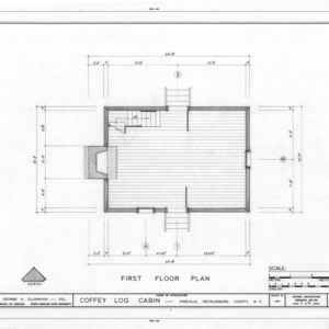First floor plan, Coffey Log House, Pineville, North Carolina