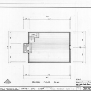 Second floor plan, Coffey Log House, Pineville, North Carolina