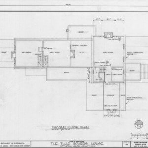 Second floor plan, Bowers House, Halifax County, North Carolina