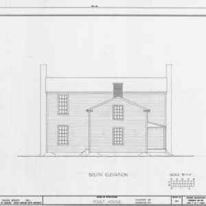 South elevation, I. H. Foust House, Randolph County, North Carolina