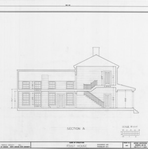 Longitudinal section, I. H. Foust House, Randolph County, North Carolina