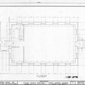 First floor plan, St. Mary's School East Rock Building, Raleigh, North Carolina