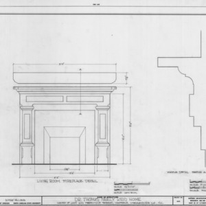 Fireplace details, Reid House, Matthews, North Carolina
