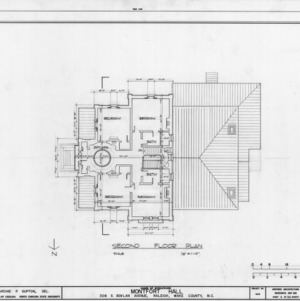 Second floor plan, Montfort Hall, Raleigh, North Carolina
