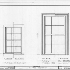 Window details, Ambassador Walter Hines Page Birthplace, Cary, North Carolina