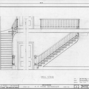 Stairway details, Ambassador Walter Hines Page Birthplace, Cary, North Carolina