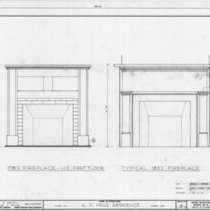 Fireplace details, Ambassador Walter Hines Page Birthplace, Cary, North Carolina