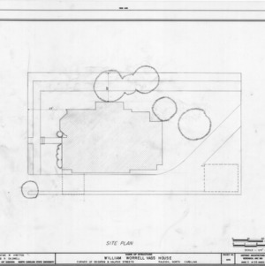 Site plan, William Worrell Vass House, Raleigh, North Carolina