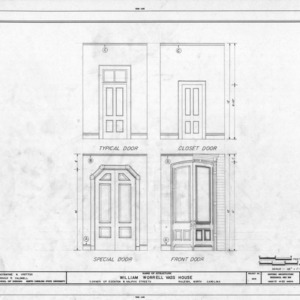 Door details, William Worrell Vass House, Raleigh, North Carolina