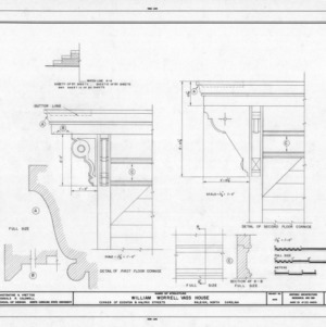 Cornice details, William Worrell Vass House, Raleigh, North Carolina