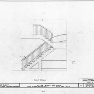 Stairway detail, William Worrell Vass House, Raleigh, North Carolina