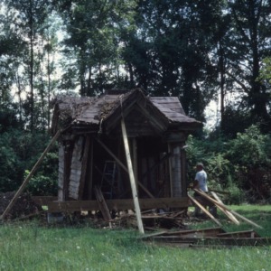 Outhouse view, David A. Barnes House, Murfreesboro, Hertford County, North Carolina