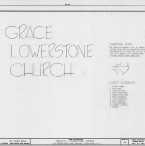Title page with notes, Grace Evangelical and Reformed (Lower Stone) Church, Rowan County, North Carolina