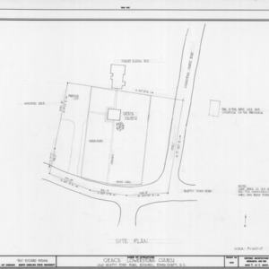 Site plan, Grace Evangelical and Reformed (Lower Stone) Church, Rowan County, North Carolina