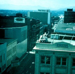 Partial view, Kress Building, Asheville, Buncombe, North Carolina
