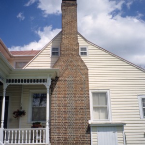 Side view with chimney, Bartlett Yancey House, Caswell County, North Carolina