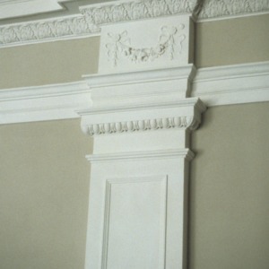 Pilaster detail, Claremont High School, Hickory, Catawba County, North Carolina