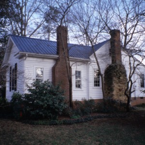 Side view with chimney, Lewis Freeman House, Pittsboro, Chatham County, North Carolina