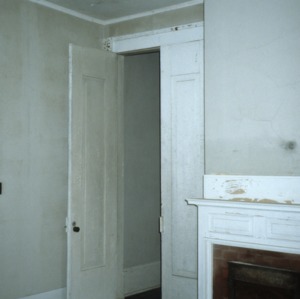 Interior view with fireplace and doorway, Haughton-McIver House, Gulf, Chatham County, North Carolina