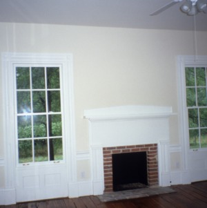 Interior view with fireplace, John A. Mason House, Chatham County, North Carolina