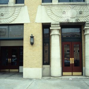 Exterior detail, Masonic Building, Shelby, Cleveland County, North Carolina