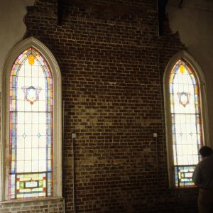Interior view with windows, Fulton United Methodist Church, Davie County, North Carolina