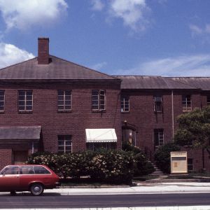 Partial view, education building, St. Joseph's A.M.E. Church, Durham, Durham County, North Carolina