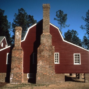 Side view with chimney, Old Town Plantation House, Edgecombe County, North Carolina