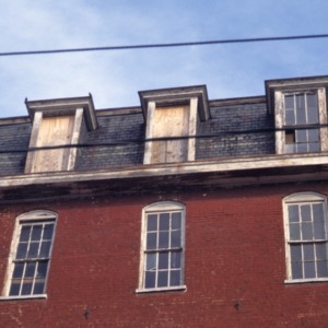 Partial view with windows, W.F. Smith & Sons Leaf House and Brown Brothers Co. (Piedmont Leaf Tobacco Co.), Winston-Salem, Forsyth County, North Carolina