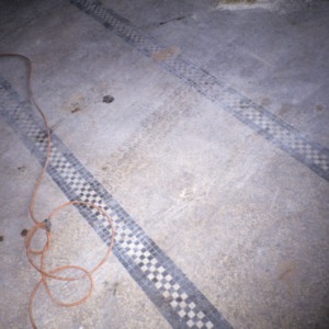 Tile detail, Winston-Salem Union Station (Davis Garage), Winston-Salem, Forsyth County, North Carolina