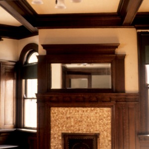 Interior view with fireplace, Henry Leinbach House, Winston-Salem, Forsyth County, North Carolina