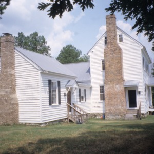 Side view with chimneys, William A. Jeffreys House, Franklin County, North Carolina
