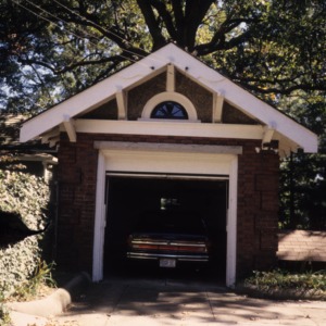 Garage view, O. Arthur Kirkman House, High Point, Guilford County, North Carolina