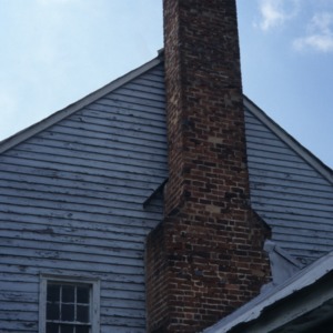 Partial view with chimney, George Houston House (Walls-Houston House), Iredell County, North Carolina