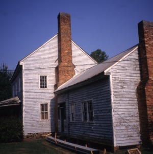 Side view with chimneys, George Houston House (Walls-Houston House), Iredell County, North Carolina
