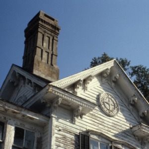 Partial view with roof detail, B. F. Canaday House, Kinston, Lenoir County, North Carolina