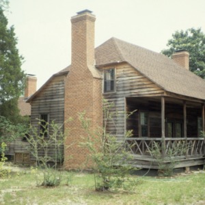 Side view with chimney, Black-Cole House, Moore County, North Carolina