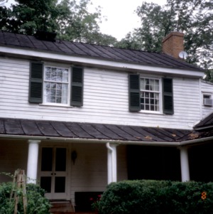 Partial view with porch, Bingham School, Orange County, North Carolina