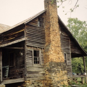Side view with chimney, Elliott House, Polk County, North Carolina