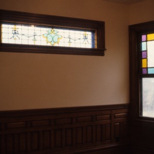Stained glass windows, Lowenstein House, Statesville, Iredell County, North Carolina