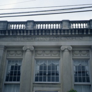 Partial view, (former) Clayton Banking Company Building, Clayton, Johnston County, North Carolina