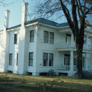 View with chimneys, Atkinson-Smith House, Johnston County, North Carolina