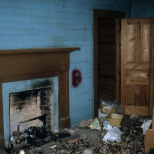Interior view with fireplace, Tolbert House (Cashiers), Jackson, County, North Carolina