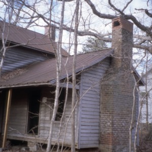 Side view with chimney, Lot 26, Glencoe Mill Village, Glencoe, Alamance County, North Carolina
