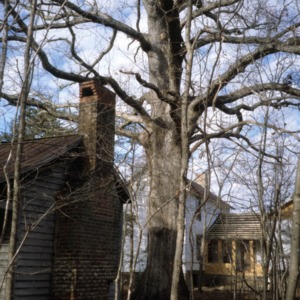 Side view with chimney, Lot 27, Glencoe Mill Village, Glencoe, Alamance County, North Carolina