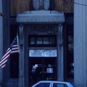 Entrance, First National Bank, Henderson, Vance County, North Carolina