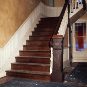 Stairs, Mistletoe Villa, Henderson, Vance County, North Carolina