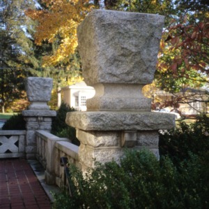 Stone column detail, John D. Sargent House, Mount Airy, Surry County, North Carolina