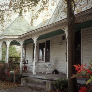 Porch, Rev. Plummer T. Hall House, Raleigh, Wake County, North Carolina