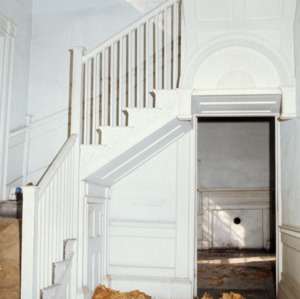Interior view with stairs, Shady Oaks, Warren County, North Carolina